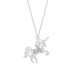 Chanteur Designs Unicorn Pendant Necklace Green - Silvertone Lead free 5 for $34